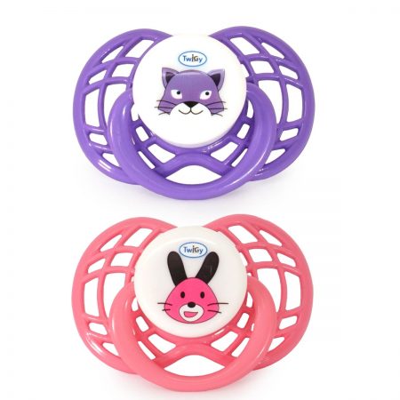 זוג מוצצי סיליקון – Flawless™ Air – 2 pc Silicone Pacifier in Case 0-6 Months