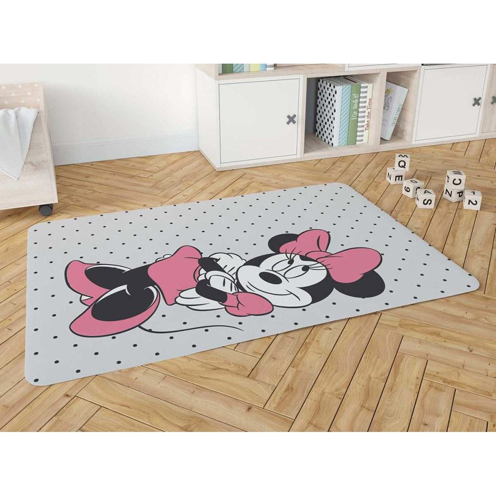 שטיח פלנל מודפס רך ונעים למגע לחדרי ילדים  – מיני מאוס