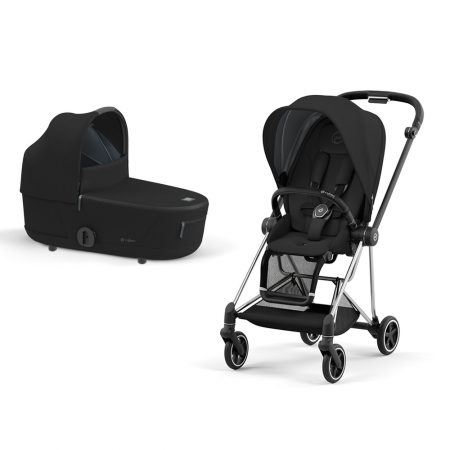 עגלה משולבת סייבקס מיוס 3 | שלדה כרום עם ידית שחורה – Cybex Mios 3