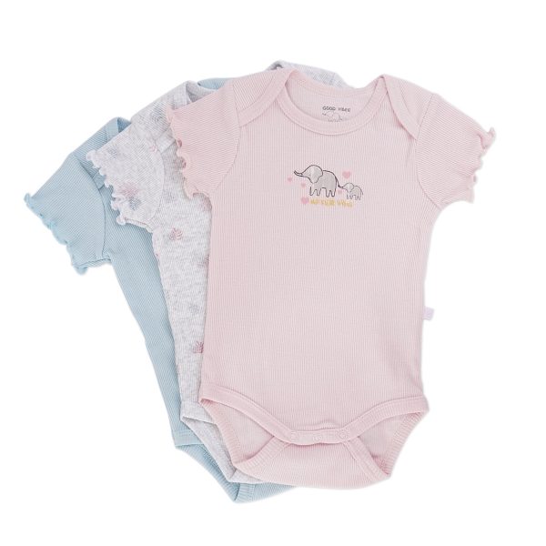 מארז 3 בגדי גוף ריב דלתא בייבי – Delta Babies Sweetie Pie