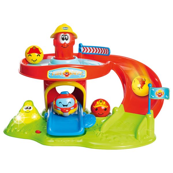 תחנת כיבוי עם כדורים מתגלגלים צ’יקו  – Toy Turbo Ball Rolling Spinner Chicco