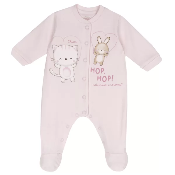 אוברול כפתורים צ׳יקו ורוד – Chicco Hop Hop