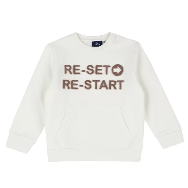 סווטשירט לילדים צ’יקו לבן Chicco – Re Set Re Start