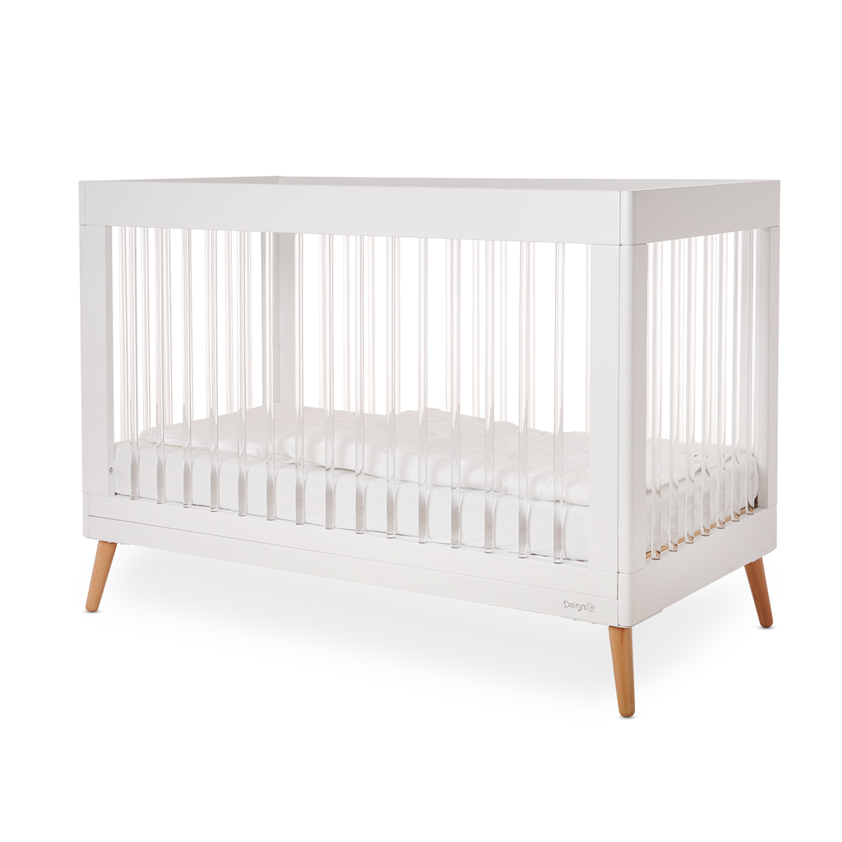 מיטת תינוק דייניז הילס לבן/אקריל –  Dainy’s Hills™ Baby Bed White/acrylic 120×60 cm