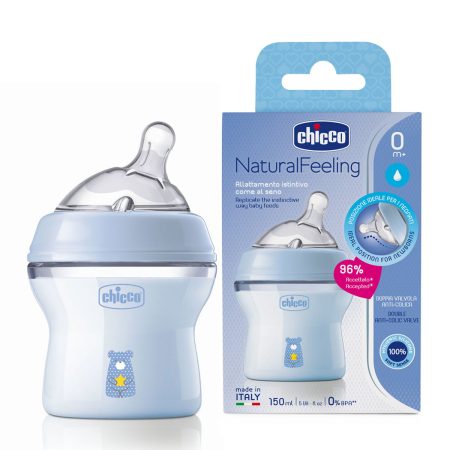 בקבוק צ’יקו נטורל פילינג כחול – Chicco Natural Feeling Blue