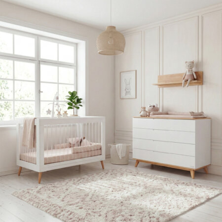 חדר דייניז קיילי לבן/עץ – הילס לבן/אקריל – Dainy's