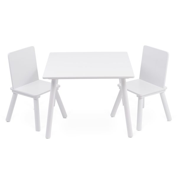 סט שולחן + 2 כיסאות טוויגי מורל לבן – Alpine ™Twigy Morell