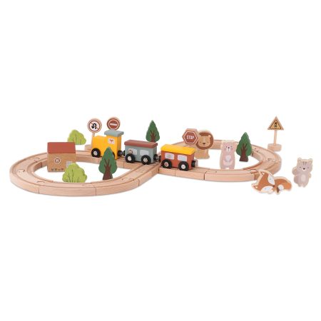 סט רכבת מעץ דייניז 35 חלקים – ‏‏‏‏Dainy’s Wooden Train Set 35 pcs