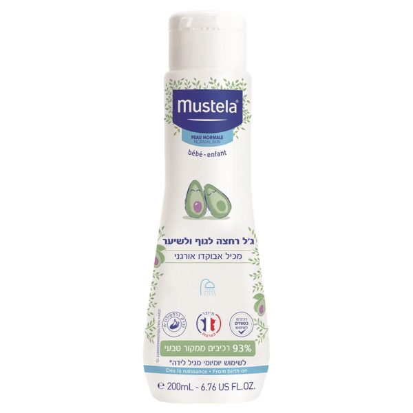 ג’ל רחצה לגוף ולשיער מוסטלה – Mustela