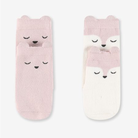 שני זוגות גרביים ארוכים למניעת החלקה מיננה ורוד – Minene