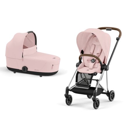 עגלה משולבת סייבקס מיוס 3 | שלדה כרום עם ידית חומה – Cybex Mios 3