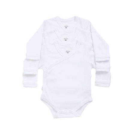 שלישיית בגד גוף מעטפת לורנס לבן | טריקו – Lorens