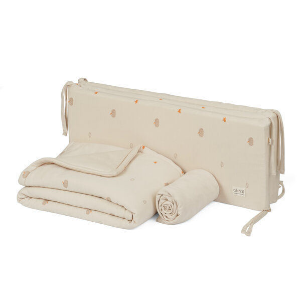 סט מצעים למיטת תינוק אולימולי ליין דלעת – Olimoli Pumpkin Mood Baby Bed Set