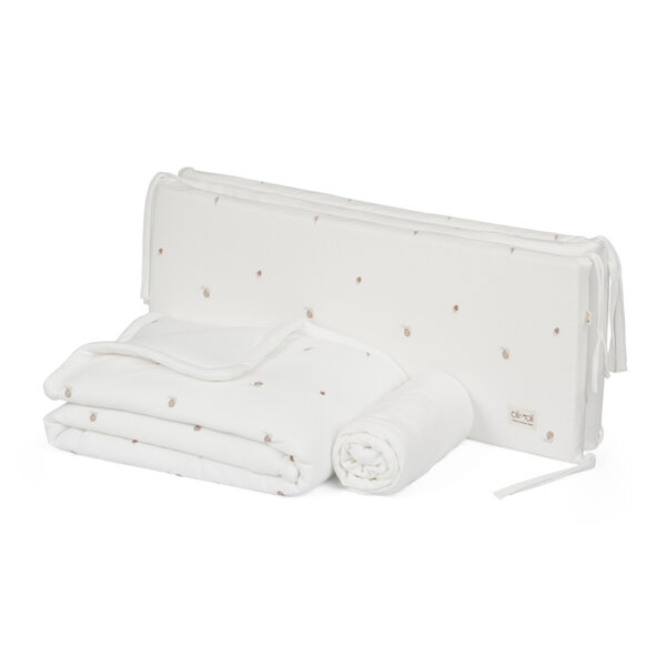 סט מצעים למיטת תינוק אולימולי ליין שבלול – Olimoli Snail Baby Bed Set