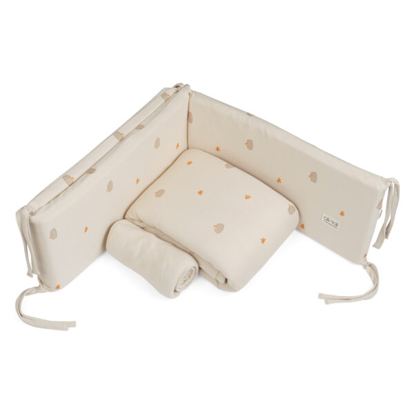 סט מצעים לעריסה אולימולי ליין דלעת – Olimoli Pumpkin Mood Baby Crib Set