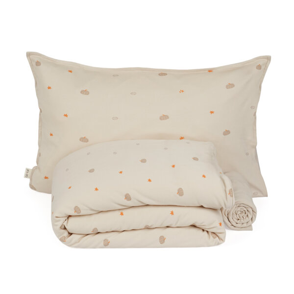 סט מצעים למיטת מעבר אולימולי ליין דלעת – Olimoli Pumpkin Mood Baby Toddler Bed Set