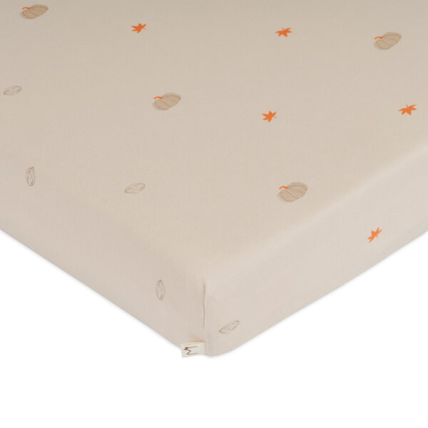 סדין מיטה אולימולי ליין דלעת – Olimoli Pumpkin Mood Baby Bed Sheet 135X80 cm