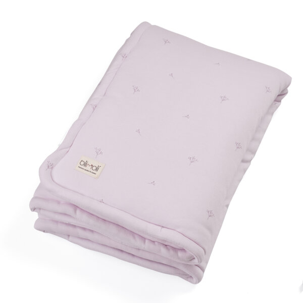 שמיכת מילוי S אולימולי ליין הרמוניית לילך – Olimoli Lilac Harmony filled Blanket 80X80 cm