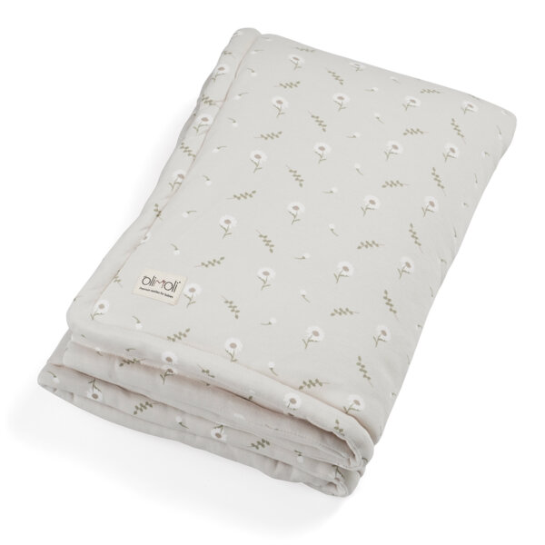 שמיכת מילוי S אולימולי ליין פריחה לבנה – Olimoli White Blossom filled Blanket 80X80 cm