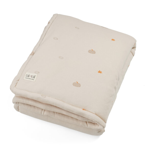 שמיכת מילוי L אולימולי ליין דלעת – Olimoli Pumpkin Mood filled Blanket 115X85 cm