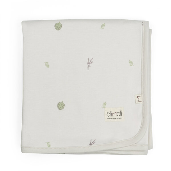 שמיכת קיץ M אולימולי ליין ארטישוק – Olimoli Artichoke Summer blanket 100X75 cm