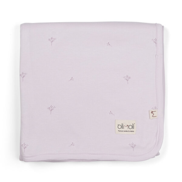 שמיכת קיץ M אולימולי ליין הרמוניית לילך – Olimoli Lilac Harmony Summer Blanket 100X75 cm