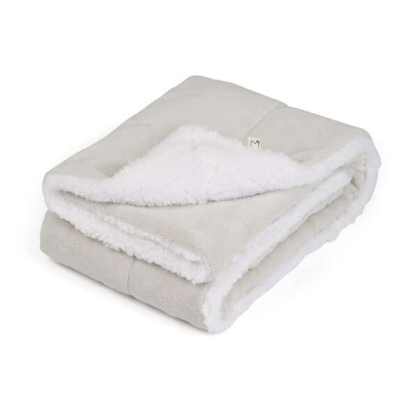 שמיכת פליז אולימולי ליין פריחה לבנה – Olimoli White Blossom Brass Blanket 100X70 cm