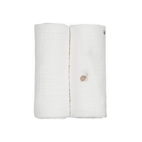 זוג חיתולי S טטרה אולימולי ליין שבלול – Olimoli Snail 2 Small Swaddle 60X60 cm