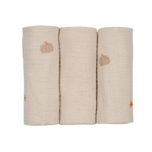 שלישיית חיתולי S טטרה אולימולי ליין דלעת – Olimoli Pumpkin Mood 3 Small Swaddle 60X60 cm