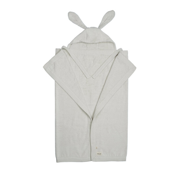 מגבת קשירה L אולימולי ליין פריחה לבנה – Olimoli White Blossom Hooded Towel with Straps 115X85 cm