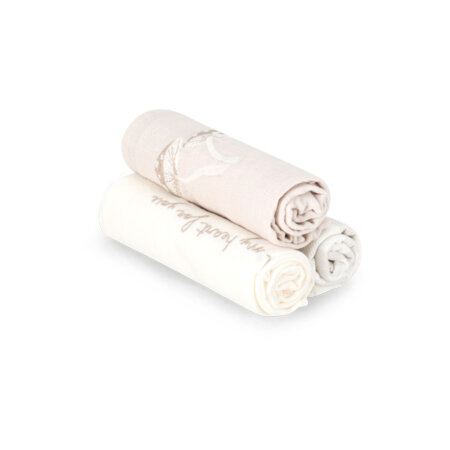 שלישיית חיתולי טטרה רקומים מיננה – Minene