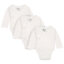 מארז שלישיית בגדי גוף אולימולי חלק לבן – Olimoli Baby Body Suit 3 PCS