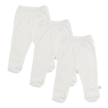 מארז 3 רגליות אולימולי חלק לבן – Olimoli Baby Leggings 3 PCS