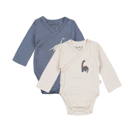 מארז זוג בגדי גוף אולימולי מודפס בנים – Olimoli Baby Body Suit 2 PCS