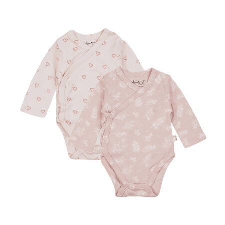 מארז זוג בגדי גוף אולימולי מודפס בנות – Olimoli Baby Body Suit 2 PCS