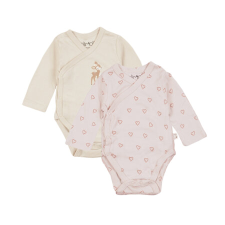 מארז זוג בגדי גוף אולימולי מודפס בנות – Olimoli Baby Body Suit 2 PCS