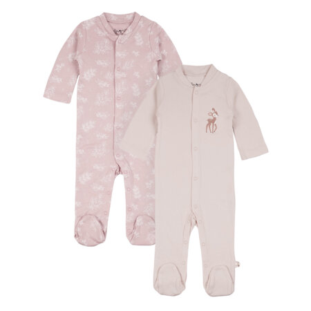 מארז זוג אוברולים אולימולי מודפס בנות – Olimoli Baby Coverall 2 PCS