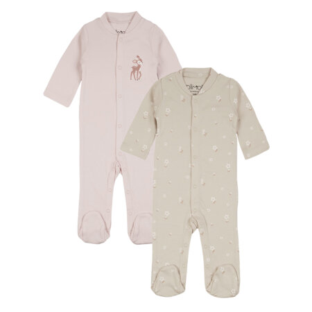 מארז זוג אוברולים אולימולי מודפס בנות – Olimoli Baby Coverall 2 PCS