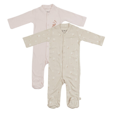 מארז זוג אוברולים אולימולי מודפס בנות – Olimoli Baby Coverall 2 PCS