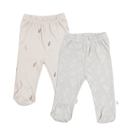 מארז זוג רגליות אולימולי מודפס יוניסקס – Olimoli Baby Leggings 2 PCS