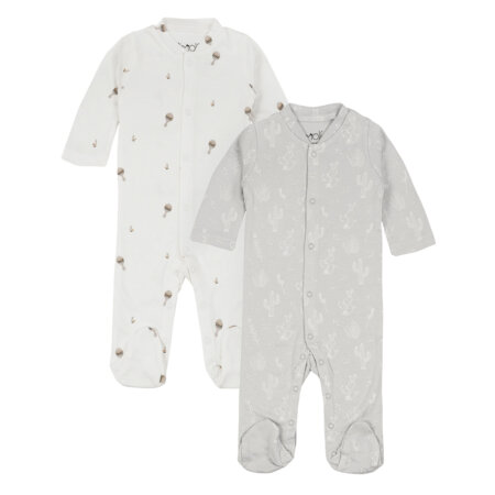 מארז זוג אוברולים אולימולי מודפס יוניסקס – Olimoli Baby Coverall 2 PCS