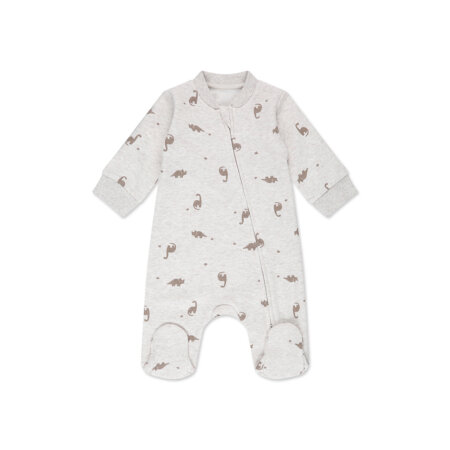 אוברול פוטר עם רוכסן לו&מי בז' מודפס – LU&ME