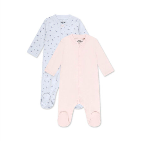 זוג אוברולים מיננה תכלת מודפס – Minene