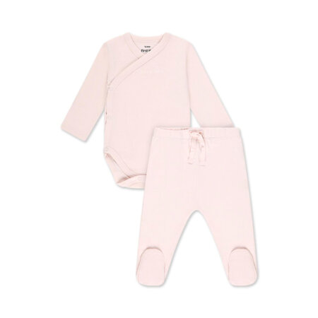 סט בגד גוף ומכנסיים מיננה ורוד בהיר – Minene