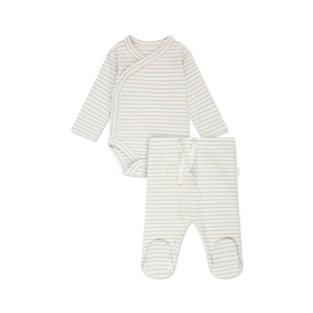 סט בגד גוף ומכנסיים לו&מי בז’ – LU&ME