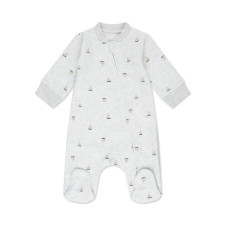 אוברול פוטר עם רוכסן לו&מי אפור מלאנג’ – LU&ME