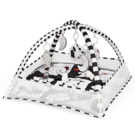 משטח פעילות/בריכת כדורים טוויגי שחור/לבן – Twigy Animals & Smiles Activity gym & ball pit Panda