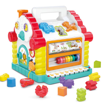 בית פעילות עם קוביות ומיון צורות הולה טויס – Hola Toys Activity House Shape Sorter