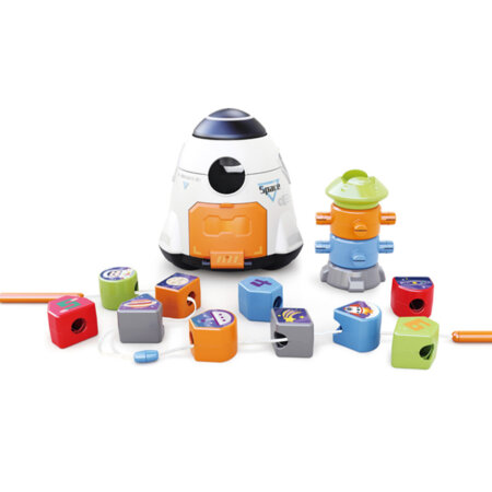 חללית קסומה ערכה לבנייה ומיון צורות הולה טויס – Hola Toys Magic Toy Spaceship Shape Sorter Set