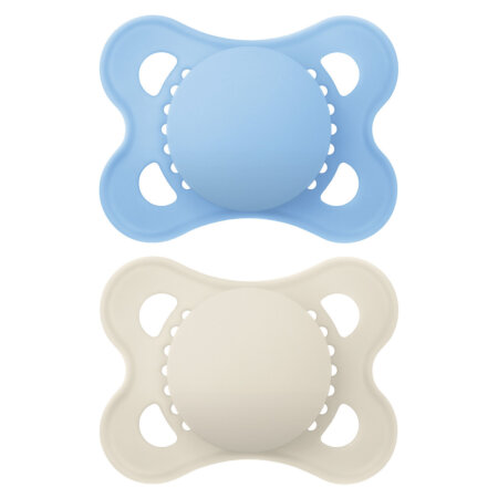 זוג מוצצי סיליקון מאמ 0-6 מאט חלק – MAM ORIGINAL